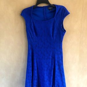 Liz Claiborne Royal blue fit and flare zip up dress